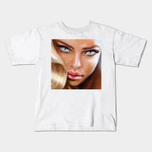 Blue Eyes Sensual Kids T-Shirt